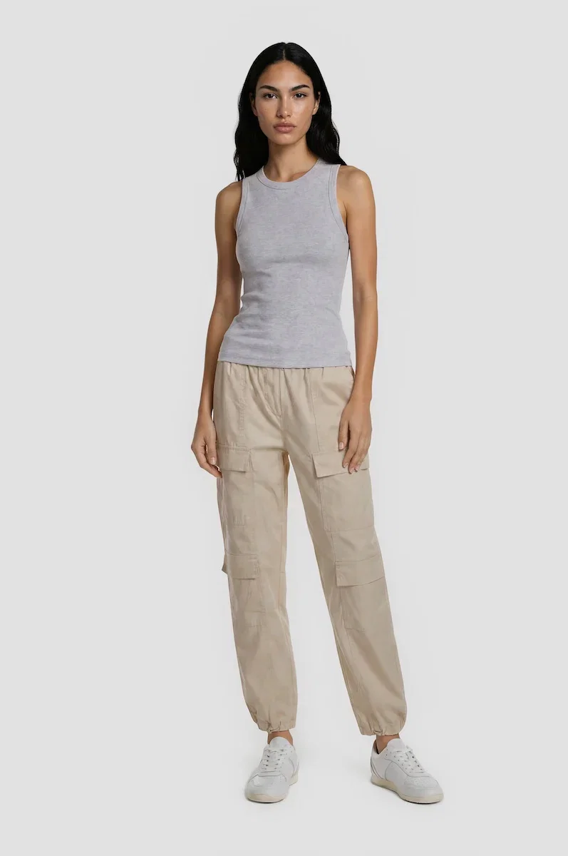 Image of Double Pocket Cargo Pants - Cream