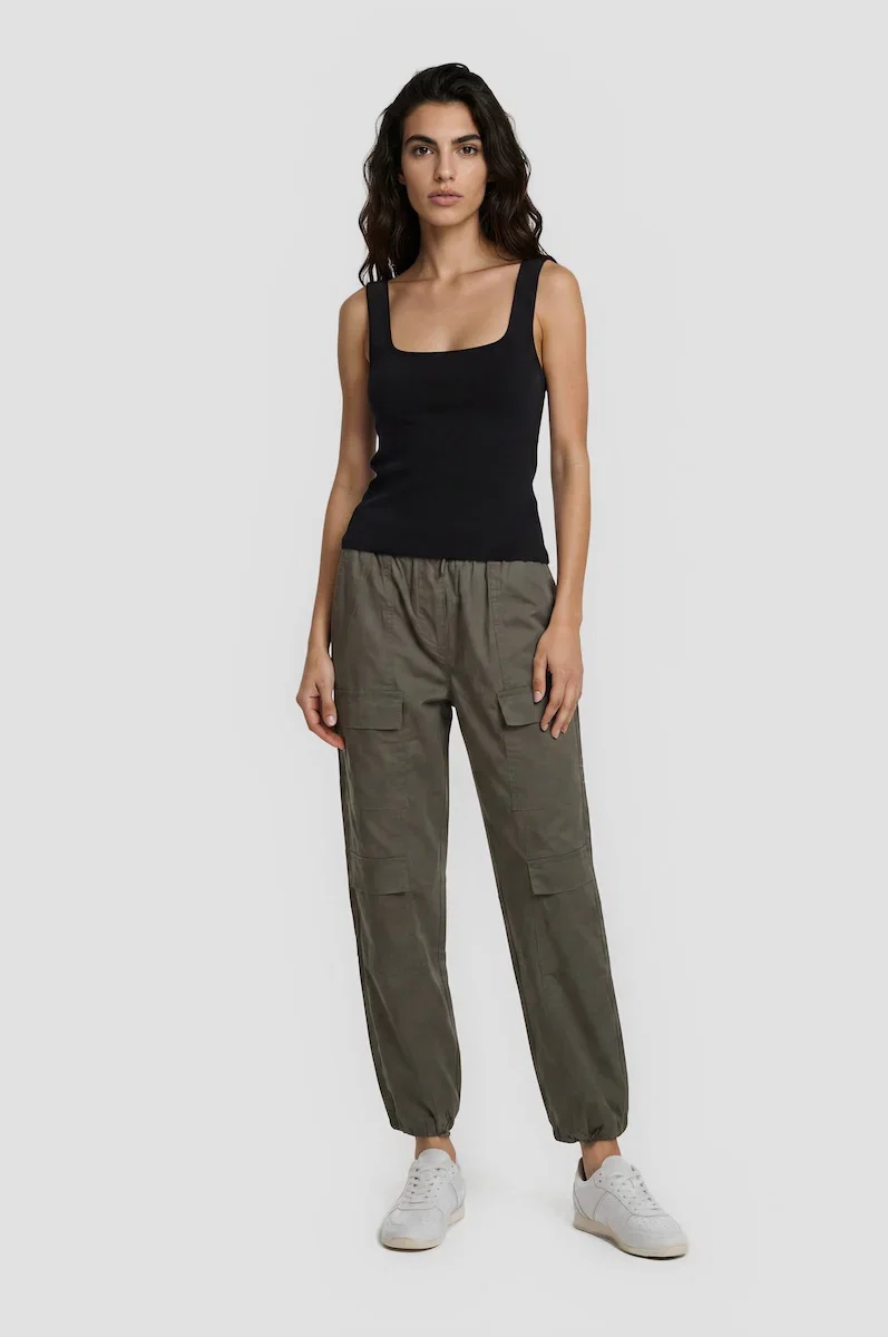 Image of Double Pocket Cargo Pants - Olive