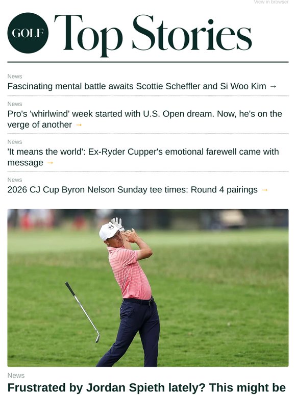 Frustrating new version of Spieth