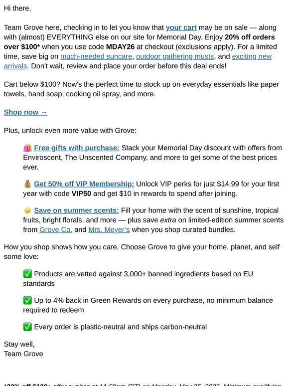 Review your cart for sale prices 👀