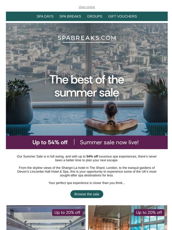 The biggest savings in our summer sale
