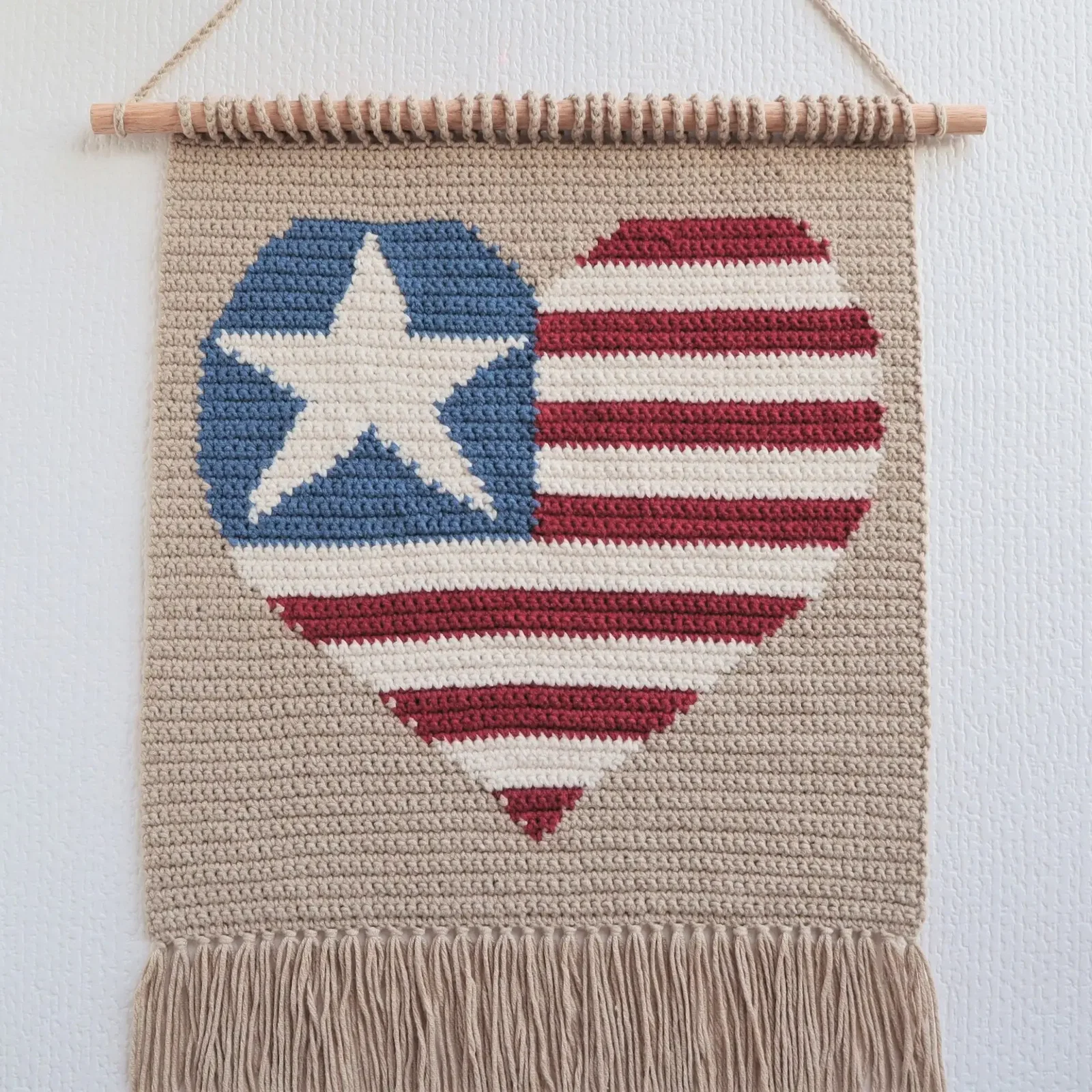 Americana Flag Crochet Pattern - Digital Download