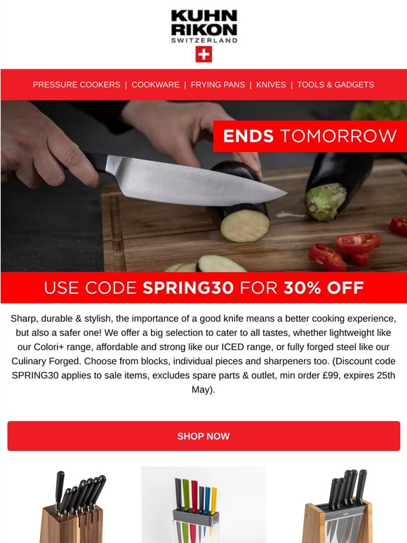 Hurry, spring deal on knives ends tomorrow
