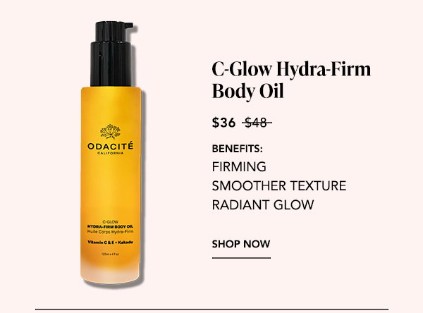Product: Odacité C-Glow Hydra-Firm Body Oil, pump bottle