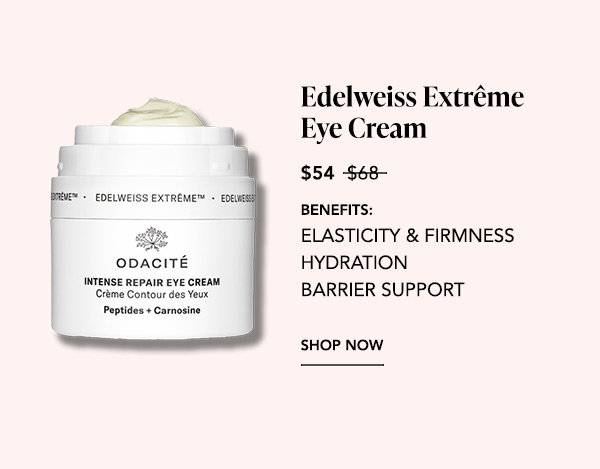Product: Odacité Edelweiss Extrême Intense Repair Eye Cream, open jar