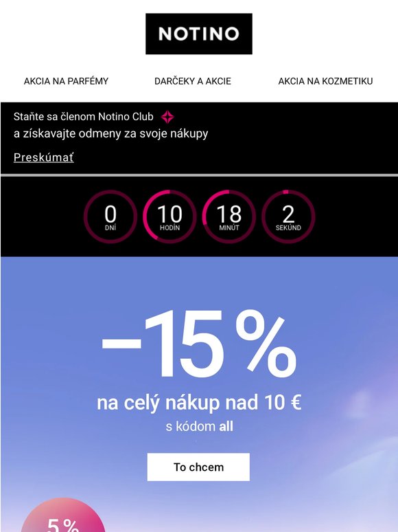 Zľava až 20 % na celý nákup sa dnes končí!