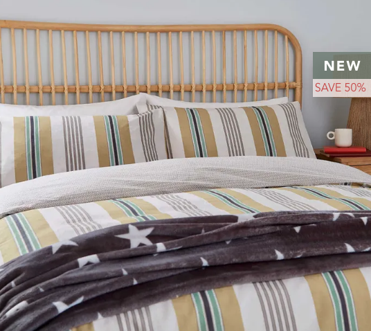 Long Island Huntington Stripe Bedding in Amber