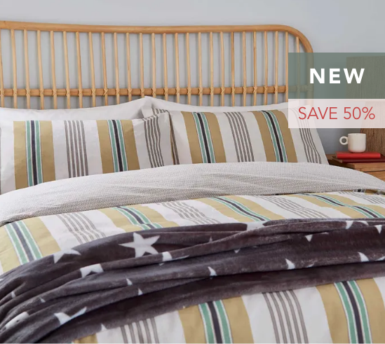 Long Island Huntington Stripe Bedding in Amber