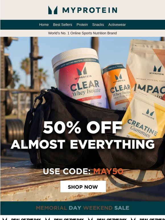 50% off (almost) everything 👀