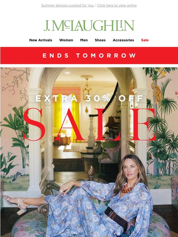 Extra 30% off ends tomorrow!