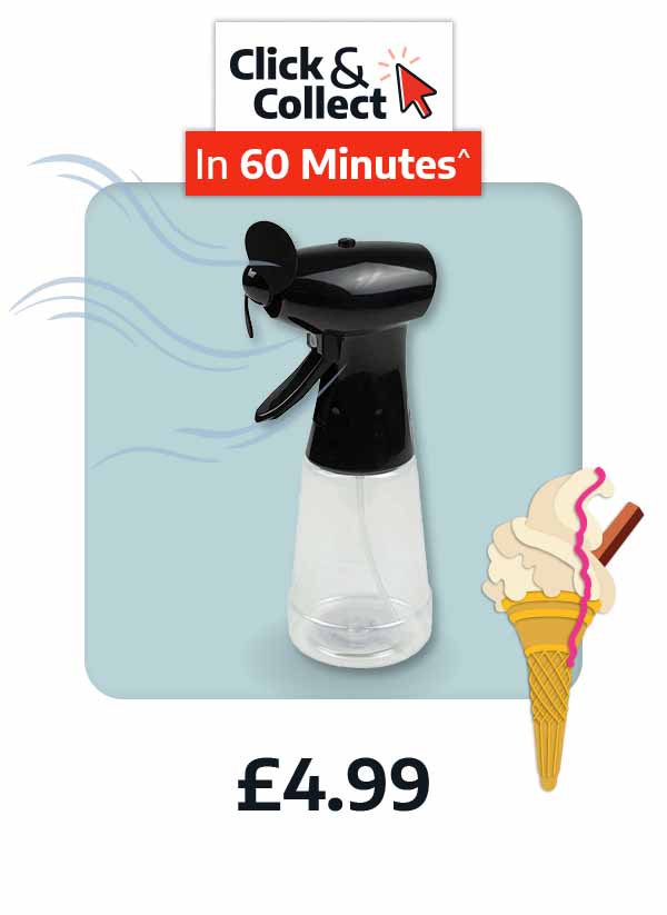 Status Handheld Fan with Water Mist Spray - £4.99 - Click and collect in 60 minutes^
