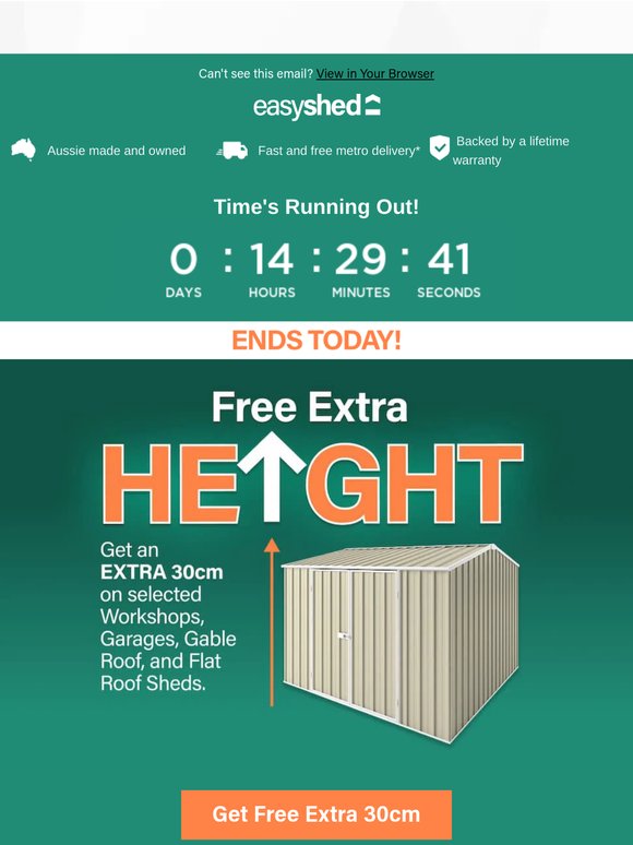 📣 Final Call! Free Extra Height