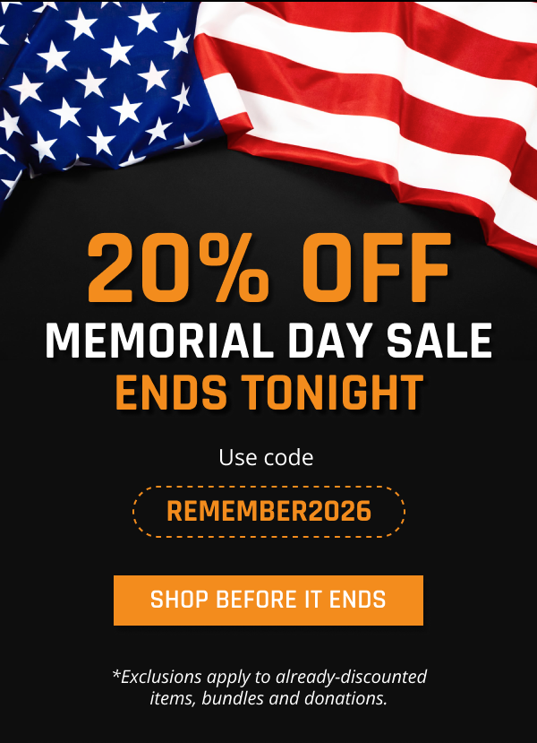 20% OFF MEMORIAL DAY SALE
