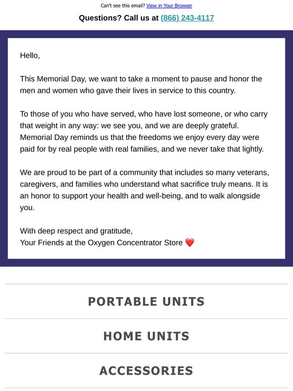 A little Memorial Day note from our family to yours...