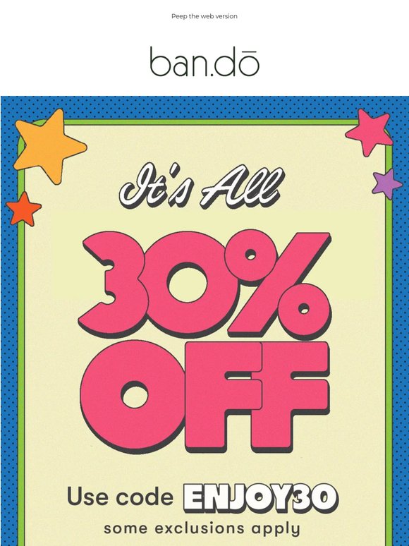 There's still time for 30% off!