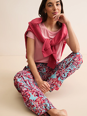 Women's Lounge Trousers in London Garden Multi