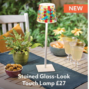 Stained Glass-Look Touch Lamp £27