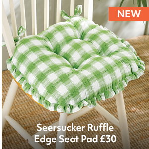 Seersucker Ruffle Edge Seat Pad £30