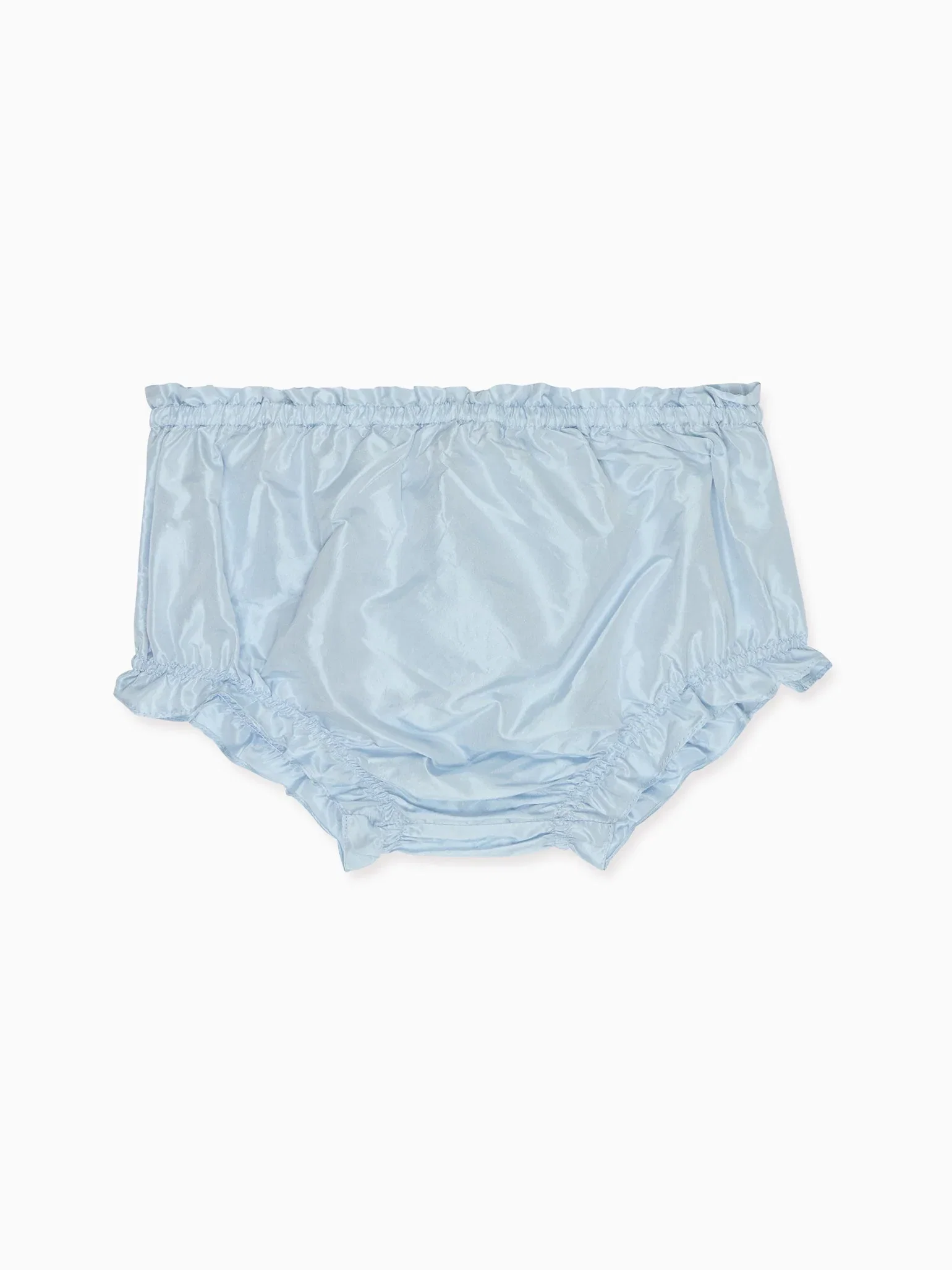 Image of Light Blue Manon Silk Ceremony Baby Girl Bloomers