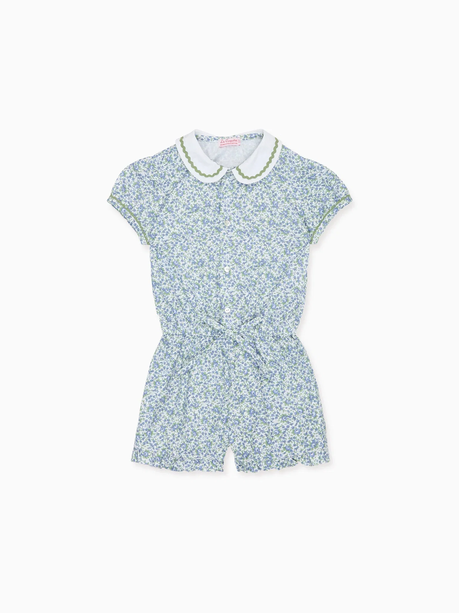 Image of Blue Floral Winslet Girl Playsuit