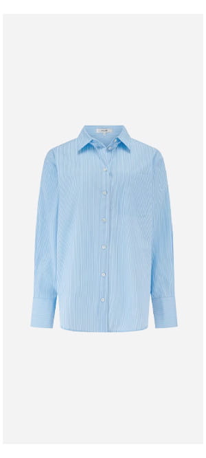 The Striped Boy Shirt In Powder Blue