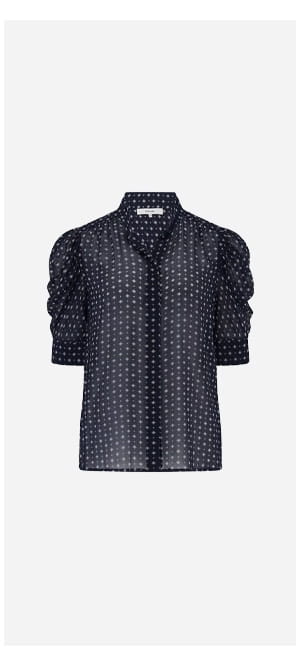 The Tie Gillian Top In Navy Multi