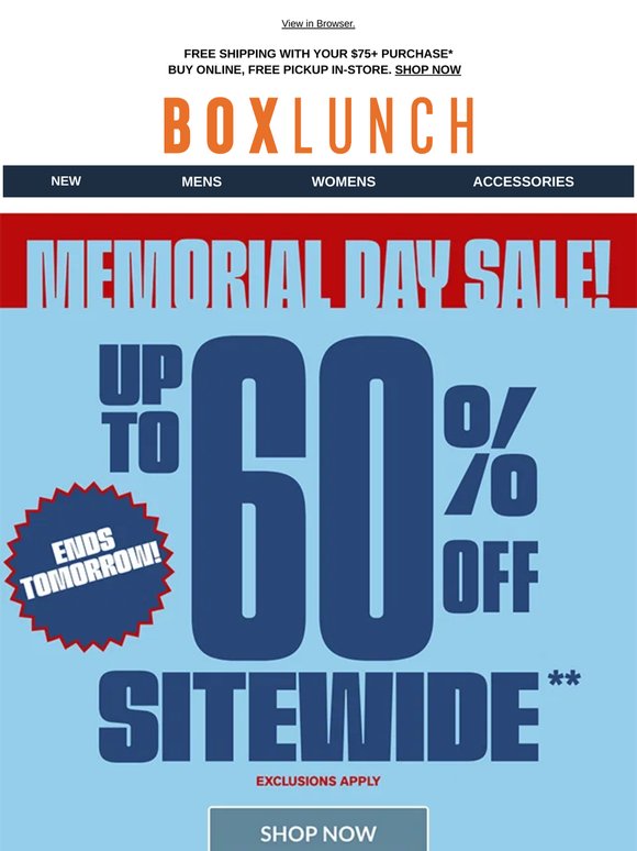 Have you saved up to 60% off yet? Shop so much merch 🤩