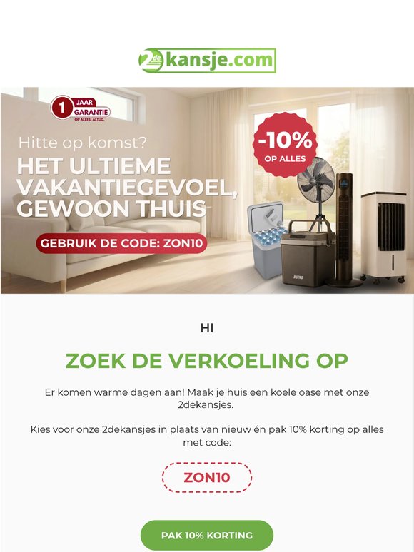 Maak van je huis een koele oase! + 10% korting