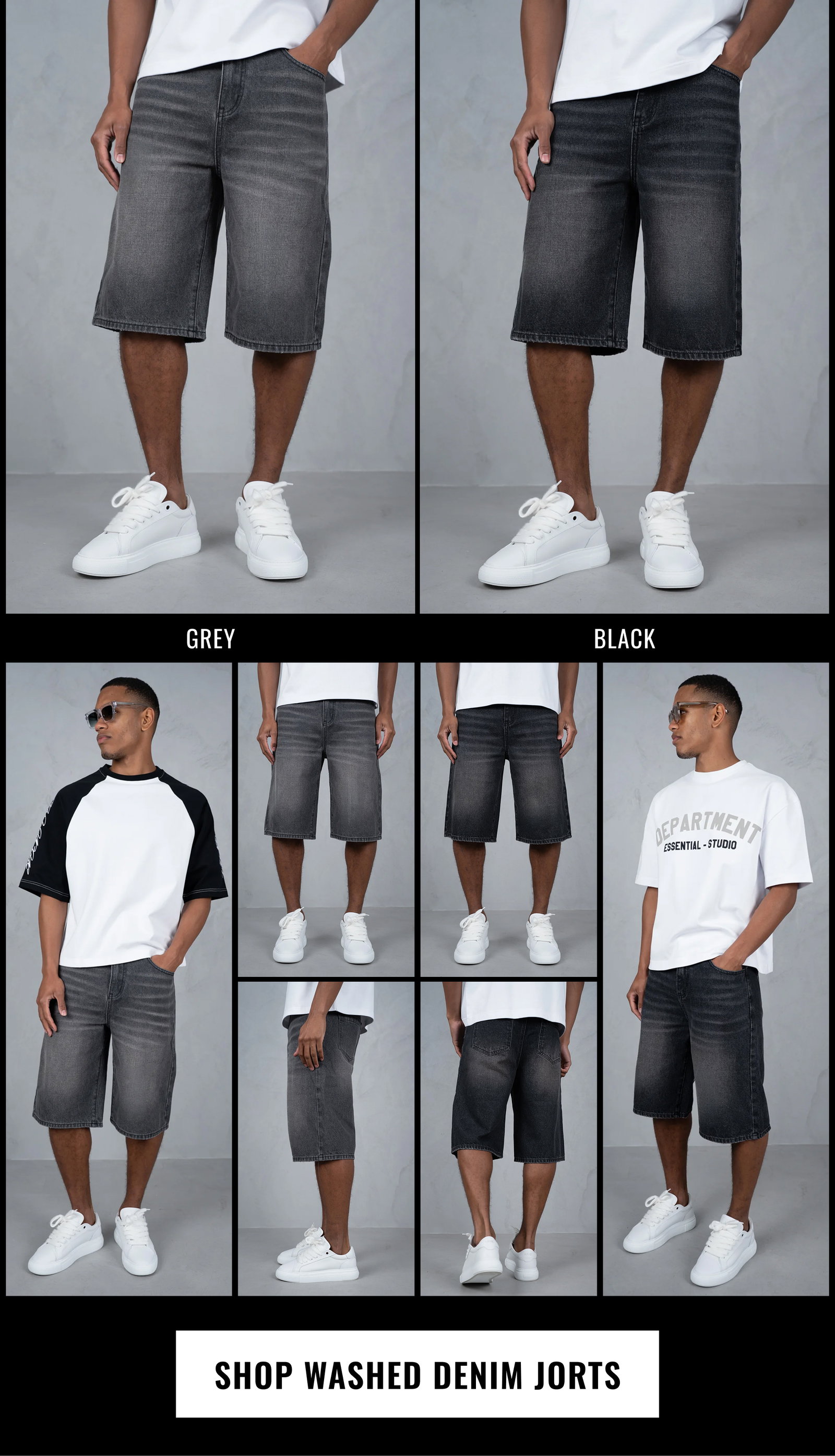 Shop Washed Denim Jorts