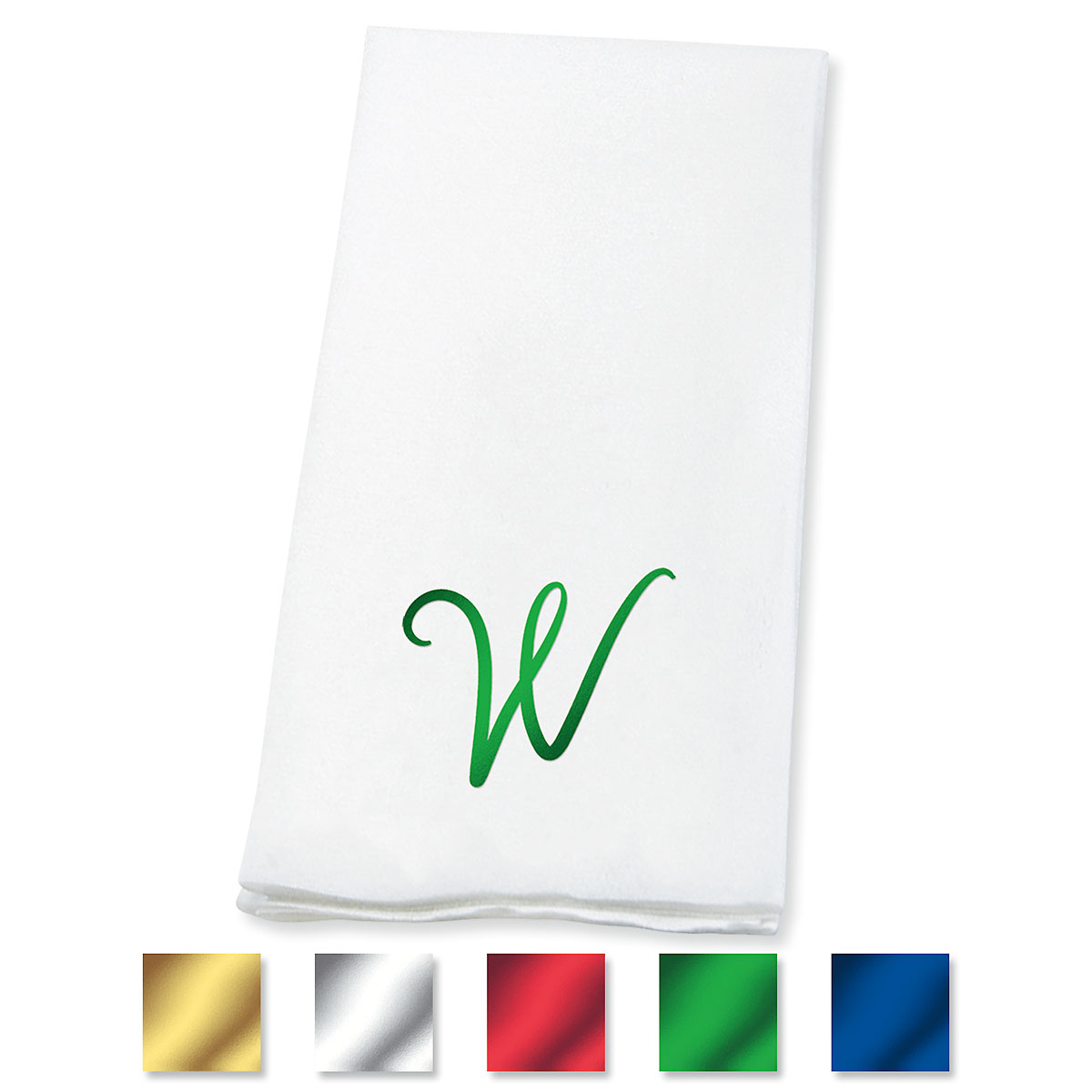 Image of Script Initial Foil Stamped Disposable Hand Towels