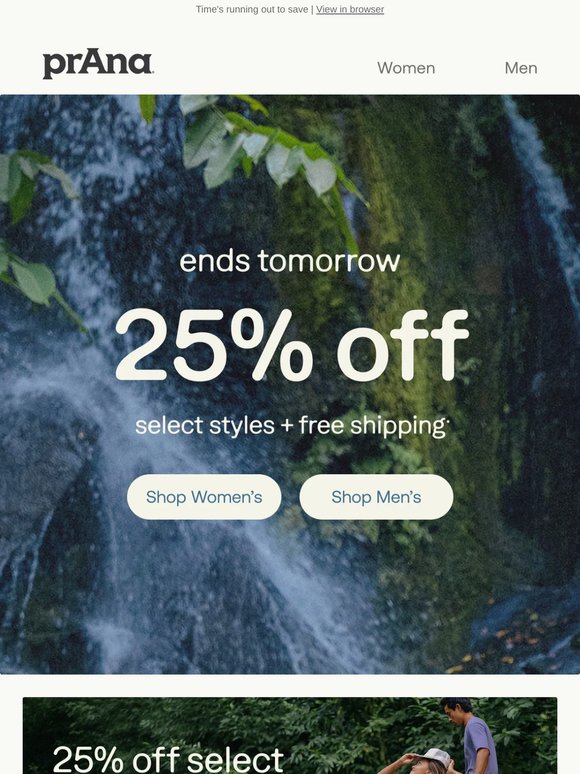 Ends Tomorrow: 25% Off