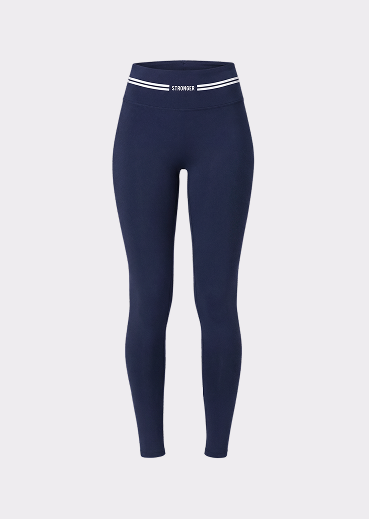 Signature Logo Contour Leggings Navy White