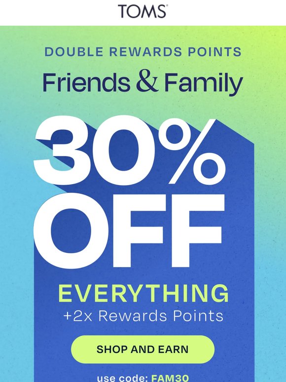 30% Off Sitewide + 2X Points? Yes, Please. ⚡