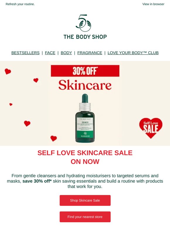 Save 30% on skincare favourites* 💖