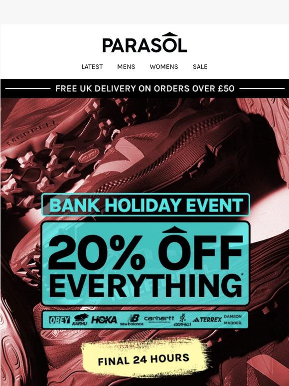 Final 24 Hours | 20% Off Everything*