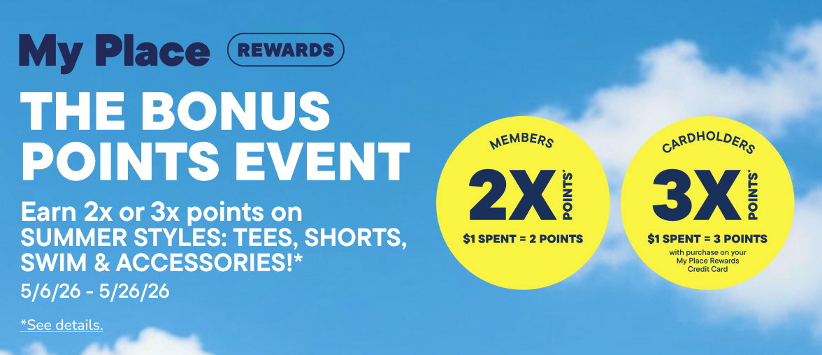 Earn 2x or 3x points on summer styles