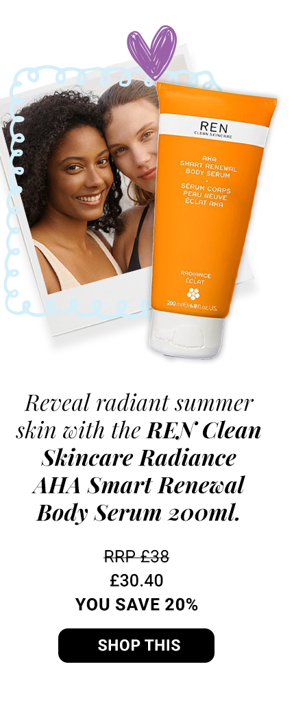 REN Clean Skincare Radiance AHA Smart Renewal Body Serum 200ml RRP £38.00  £30.40 You Save 20%