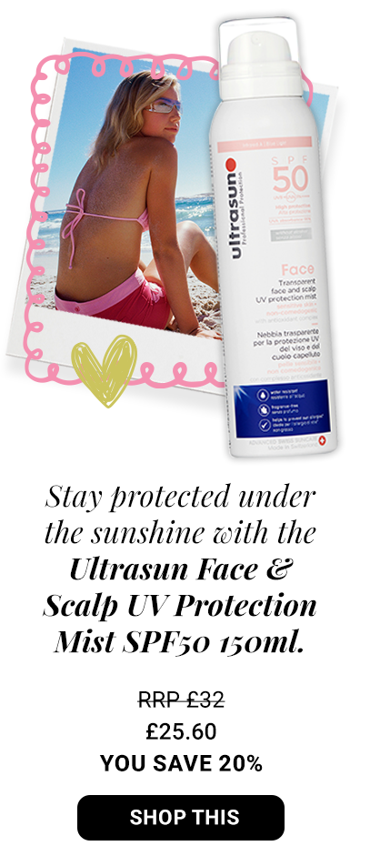 Ultrasun Face & Scalp UV Protection Mist SPF50 150ml RRP £32.00  £25.60 You Save 20%