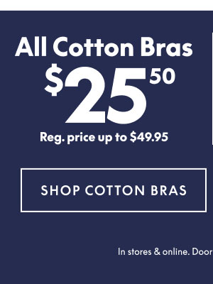Cotton Bras $25.50