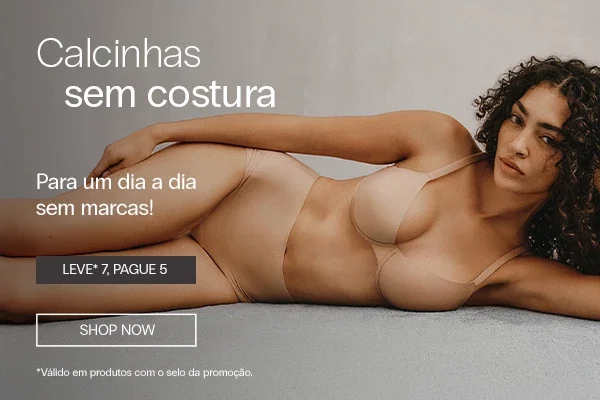 100% Calcinhas sem costura