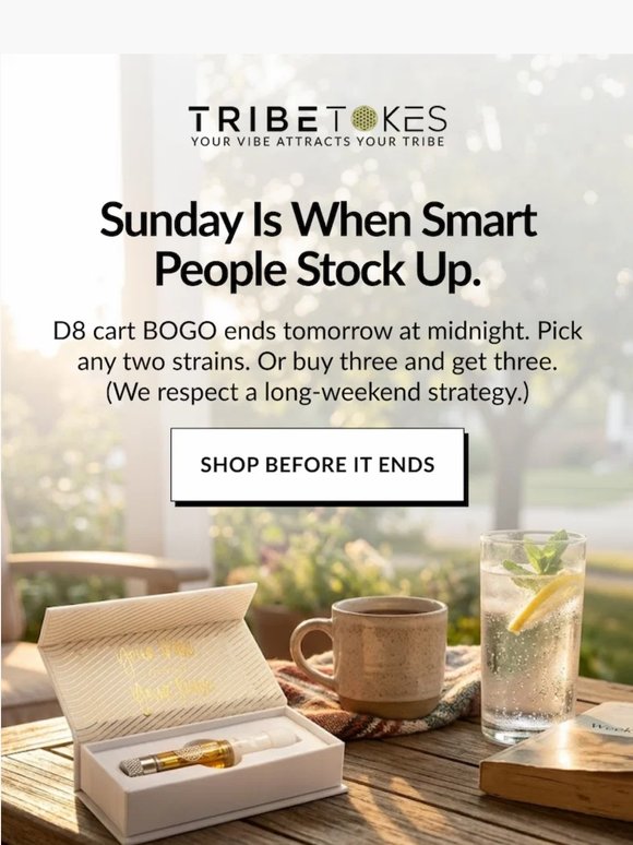 Sunday math: Carts BOGO ends in 24 hours.