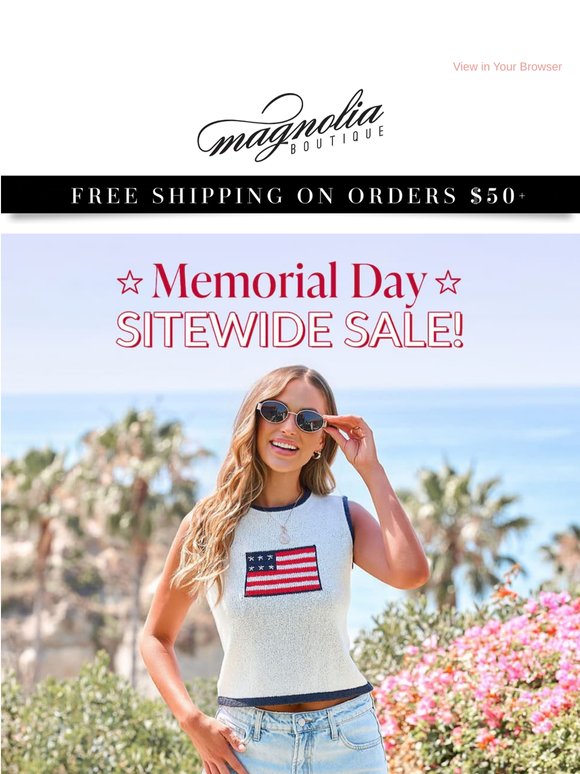 Sun, Sales & 25% Off Sitewide 🌊