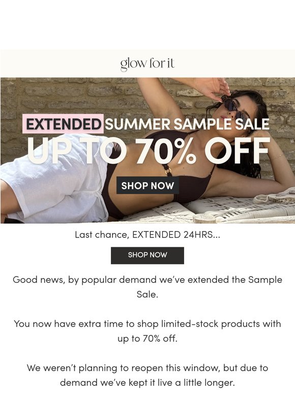 Extended: Sample Sale