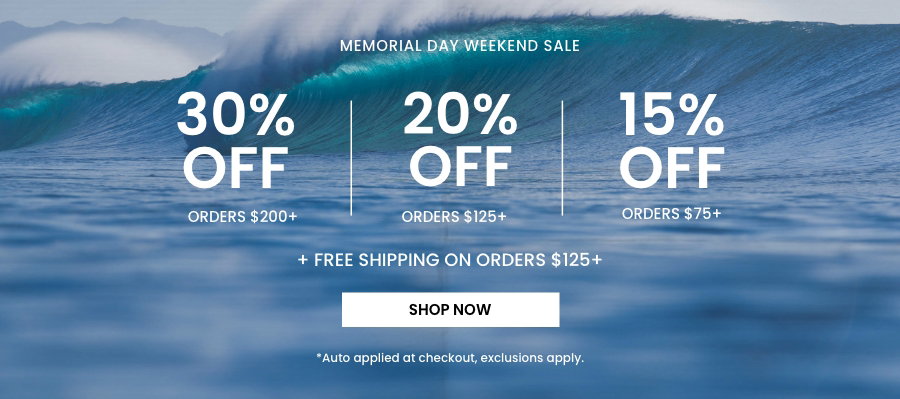 Memorial Day Weekend Sale - Up To 30% Off + Free Shipping