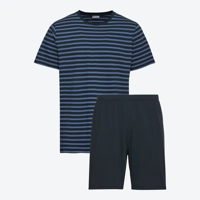 Herren-Shorty mit Streifen, 2-teilig