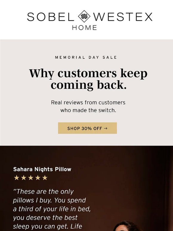 The pillow customers keep raving about — 30% off
