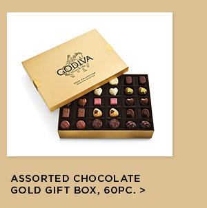 Assorted Chocolate Gold Gift Box, 60pc.