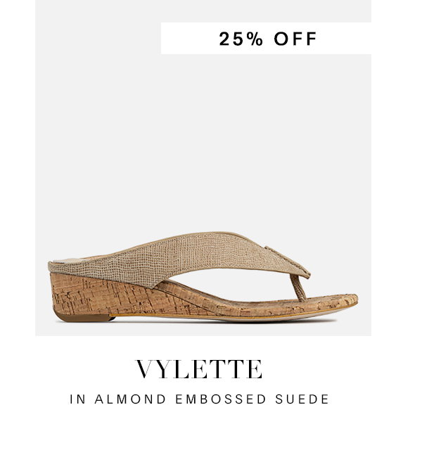 VYLETTE IN ALMOND EMBOSSED SUEDE
