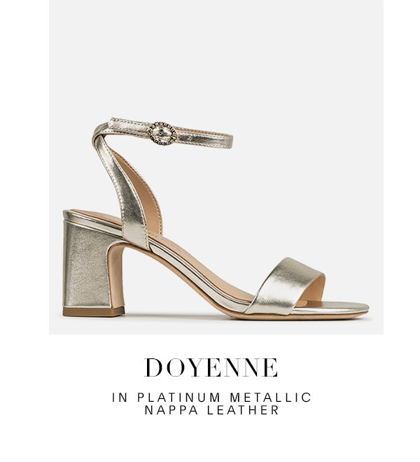 DOYENNE IN PLATINUM METALLIC NAPPA LEATHER