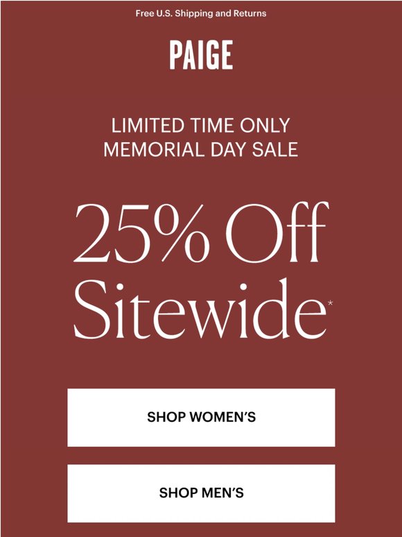 25% Off Best-Selling Styles